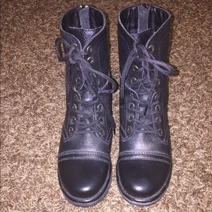 Brand New Steven Madden Black Combat Boots